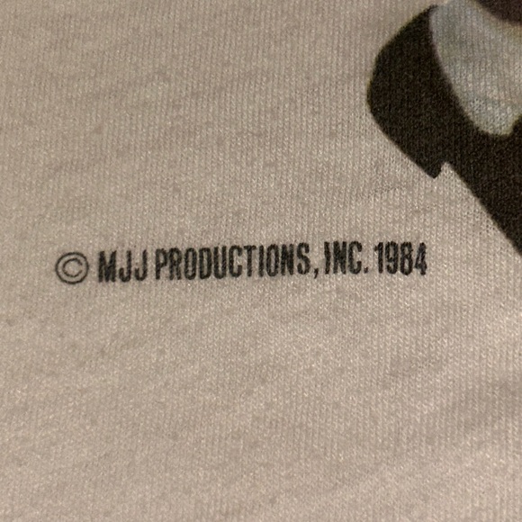 Vintage 1984 Michael Jackson beat it shirt screen stars medium & SEALED POSTER - Picture 3 of 8